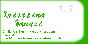 krisztina havasi business card